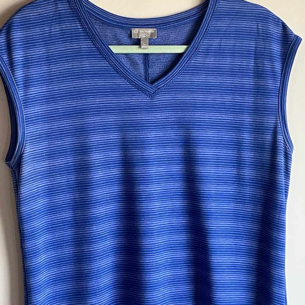 Talbots, Fun and Comfortable Blue Striped Summer Dress